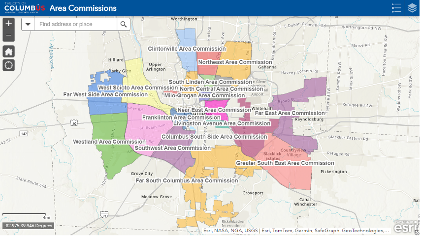 Figure 1 Area Commission Map