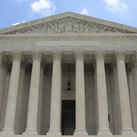 exterior shot of the United States Supreme Court building