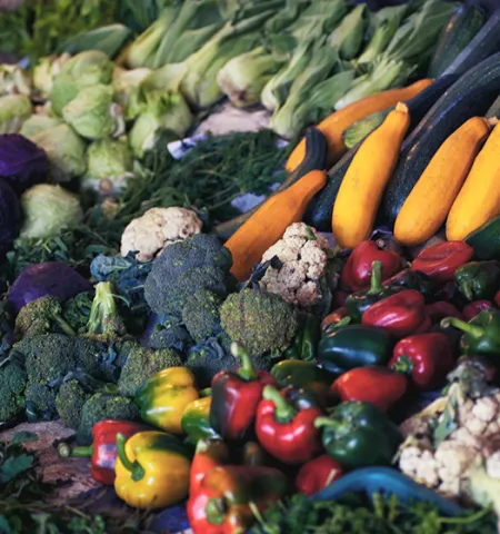 multicolored vegetables on a table